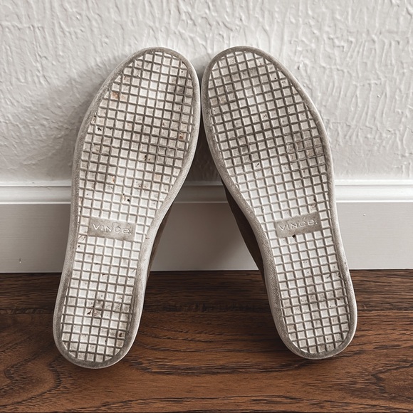 VINCE Verrill Suede Dusty Tan Slip-On Sneakers | Mules | Loafers - Picture 9 of 9